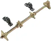 Motorbike Drive Shafts 24inch Go Kart Rear Axle Shaft Kit Metal Anti Impact Hubs Fixing Mounts Flanges Set Fit for 50-150CC ATVs Motorbike Front Back Rear Wheel Axle