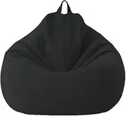 Easy to Maintain Lazy Sofa Beanbag Cover Bean Bag Clean Effortlessly Wide Application Polyester Bean Bag Cover Premium, Black