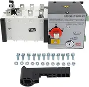 Dual Power Automatic Transfer Switch Generator Transfer Switch PC Isolated 2 in 1out AC400V Isolated Power Transfer Switch Dual Electronic Power Circuit Breaker (125A)