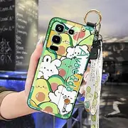 Phone Case Compatible with infinix Note50 4G/Note50 Pro 4G/X6858, Wristband Silicone Lanyard Anti-dust Protective Wrist Strap Ring Cute