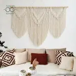 手工編織的吊墜花邊掛毯壁掛幾何波西米亞掛毯波西米亞風裝飾掛毯家居裝飾