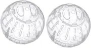 Totority 2Pcs Transparent Exercise Ball for Small Pets Fun Training Ball for Hamsters Sugar Gliders Mice Gerbils Promotes Active Physical Fitness