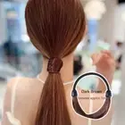 Simulation Wig Hair Band Leather Band Female Head Rope Tie Hair Ponytail mb
