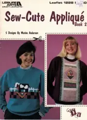 Sew-Cute Applique Book 2 by Marina Anderson Stars & Stripes Leaflet 1228 NOS