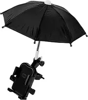 GRADENEVE 1 Set Cycling Phone Holder with Umbrella Compact and Portable Bike Smartphone Mount for Hands Navigation and Safe Riding Sturdy Design for Electric and Motorbike Use