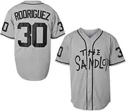[FUJUTANG] Men's Baseball Jersey #30 Stitched The Sandlot Benny The Jet Rodriguez Movie Baseball Jersey Sports Uniform