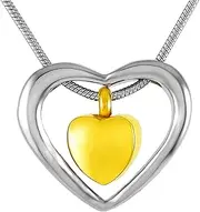 DOTUIARG Gold Heart Urn Remembrance Necklace Ashes Holder Keepsake Memorial Jewelry for Women