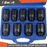 Labwork 29-38mm 9 x Deep Impact Socket Set 1/2" Drive Metric Axle Hub Nut Socket