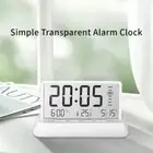 Temperature Date Week Display Transparent Alarm Clock Desktop Clock Indoor