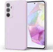 [Leonids] Silicone Case for Samsung Galaxy A35 5G, Shocklproof & Full Body Protective Case Cover for Samsung Galaxy A35 Smartphone (Light Purple)