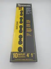 Yellow Jacket 10 Outlet Power Strip Surge Protector 2 USB Charge Ports LED Light