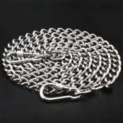 Stainless Steel Dog Tie Out Walk Trainning Heavy Duty Chain Pet Long Leash 59"