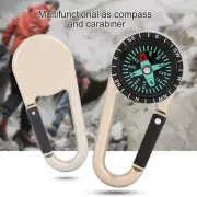Metal Carabiner with Mini Compass for Camping Mountaineering BX
