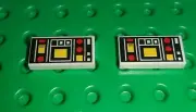 *BRAND NEW* Lego Space Monitor Screen Classic Tile 1x2 Stud Plate - 2 pcs