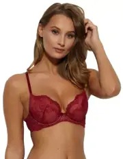 Gossard RUBY RED Superboost Lace Plunge Bra, US 32C, UK 32C