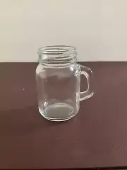 RARE VINTAGE MASON JAR MUG With HANDLE SMALL MINI 3”