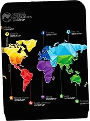 [Holibanna] World Map Pattern XL Luggage Cover Protector for Suitcase Two Sided Zipper Travel Baggage Sleeve Durable Elastic Material for Airport Travel