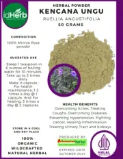 [idHerb] POWDER RUELLIA ANGUSTIFOLIA KENCANA UNGU Natural Organic Herbal Herbs