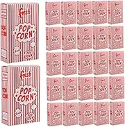 PEPLAYTAL 50Pcs Popcorn Holders Snack Box Decorative Patterned Containers for Parties Movie and Snack Stores for Popcorn Candy Biscuits and More
