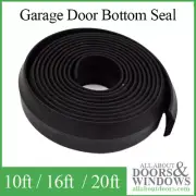 Wood Garage Door Bottom Seal Weatherstrip, Foam Style - Black