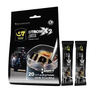 Trung Nguyen G7 Strong x 2 Instant Coffee & Sugar 20 Sticks x 20g~SALE