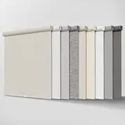 Lumino 100% Blackout Roller Shades for Windows, Cordless, Custom Size Shades, 23 Inch Width, 72 Inch Length, Medium Gray, Pull Down Privacy Blinds for Home, Valance Included