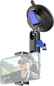 Labymos Suction Cup Phone Mount Suction Cup Mount for Phone with Dual 360°Rotatable Ball Head with Phone Clip