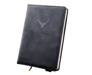 aerkesd 360 Pages A5 Faux Leather Thick Business Notebook Sketch Journal Diary with Pen-Black