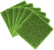 6pcs Simulated Moss Decoration Grass Mat Fake Miniature Home Artificial Grass Rug Outdoor Artificial Plants Home Decor Green Compact Patio Doll House Garden Decor Small PVC Green