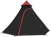 Dome Tents, 3-4 Person Lightweight Tent, Outdoor Family Camping Tent with Zipped Groundsheet and Tent Accessories, Perfect for Outdoor, Traveling, Hiking, Camping,Black