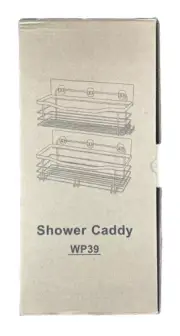 **NEW** Orimade Adhesive Shower Caddy Basket Shelf w 5 Hooks Organizer Rack