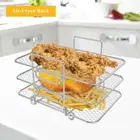 Detachable Grilling Rack Stackable Baking Pan Air Fryer Shelf Oven