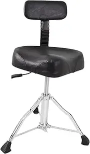 Airlift Drum Seat with Back Support Thick Padded Drum Chair Saddle Stool Drum Throne Seat
