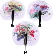 RORPOIR Chinese Fans Hand Foldable Portable Fan Retro Handheld Folding Fan Summer Hand Fan for Dance Props