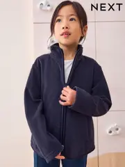 Navy Blue Zip-Up Fleece Jacket With Pockets (3-16yrs) (AM6891) | $21 - $32