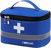 High Capacity First Aid Kit Empty Bag Medicine Pack Emergency Medical Medicine, Professional First Responder Bag with Multiple Pockets for Medical Supplies,Blue,M