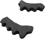 Toe Separators 4 Pairs (8pcs in total) Painless Toe Straighteners Spacers for Functional Fitness Athletes Foot Pain Relief Plantar Fasciitis Bunions (Kids (Children) Size, Black)