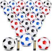 Jenaai 24 Pcs Soccer Ball Bulk with Pump Deflated Official Size Outside Sports Soccer Ball for Kid Child Youth Teen Adult Boy Girl Game Training Back to School Gift Indoor Outdoor