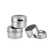 50x 150g Magnetic Spice Jar Stainless Steel Tin Herb Seasoning Storage Container