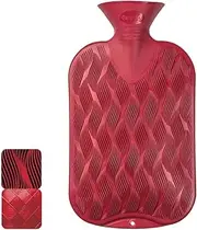 Fashy 2 L Cranberry Single Ribbed Hot Water Bottle