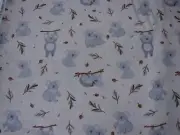 Koala Natural Flannelette Cotton Fitted Cot Sheet Handmade