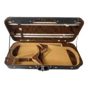 Double Violin Case Viola Case Strong Wood Violin Box Full Size With Back Strap