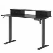 Advwin Adjustable Height Electric Standing Desk with Monitor Stand Black