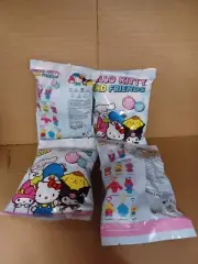SANRIO HELLO KITTY & FRIENDS BLACKLIGHT KEYCHAIN PLUSH SET OF 4 PIECES BRAND NEW