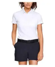 Under Armour Women's, Zinger Short Sleeve Golf Polo, White, S