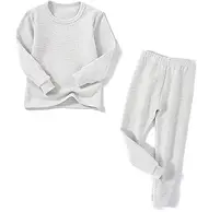 [HahaNice] Toddler Girls Boys Soft Cotton Warm Thermal Set for Kids