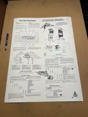 ATARI Space Duel Upright Arcade Back Door Sheet New. ST-181-01 1st Printing ️