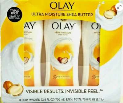 3 Pack Olay Ultra Moisture Body Wash with Shea Butter(NWB)