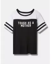 Torrid Soft Stretch Tough As A Mother Classic Fit Varsity Tee Plus Size 6X New