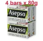 4 x ASEPSO Hygienic Fresh SOAP BAR with ANTIBACTERIAL Agent 80 g.